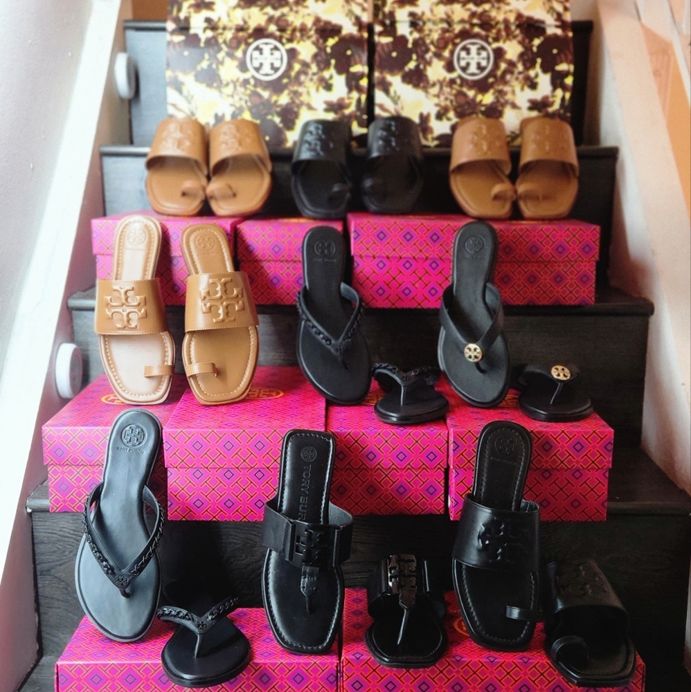 AUTH  TORY BURCH black flip flop BENTON